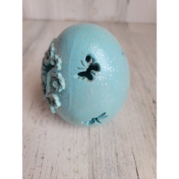 Blue glitter Easter eggs spring butterfly dragonfly home decor - Picture 6 of 8